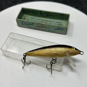 Vintage Rapala Original Wobbler Floating Minnow Fishing Lure Finland w/ Box